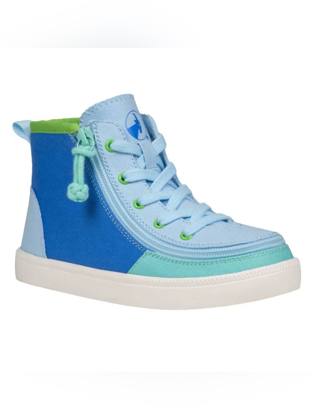 Kids Light Blue High Top Canvas Sneakers — image 6 of 6